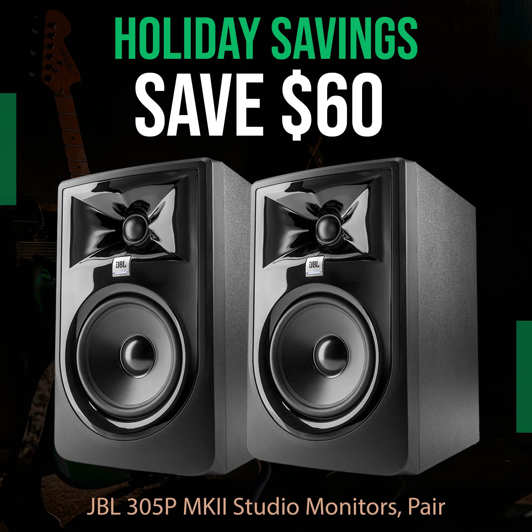 JBL 305P MkII 5-inch Powered Studio Monitor outlet Pair