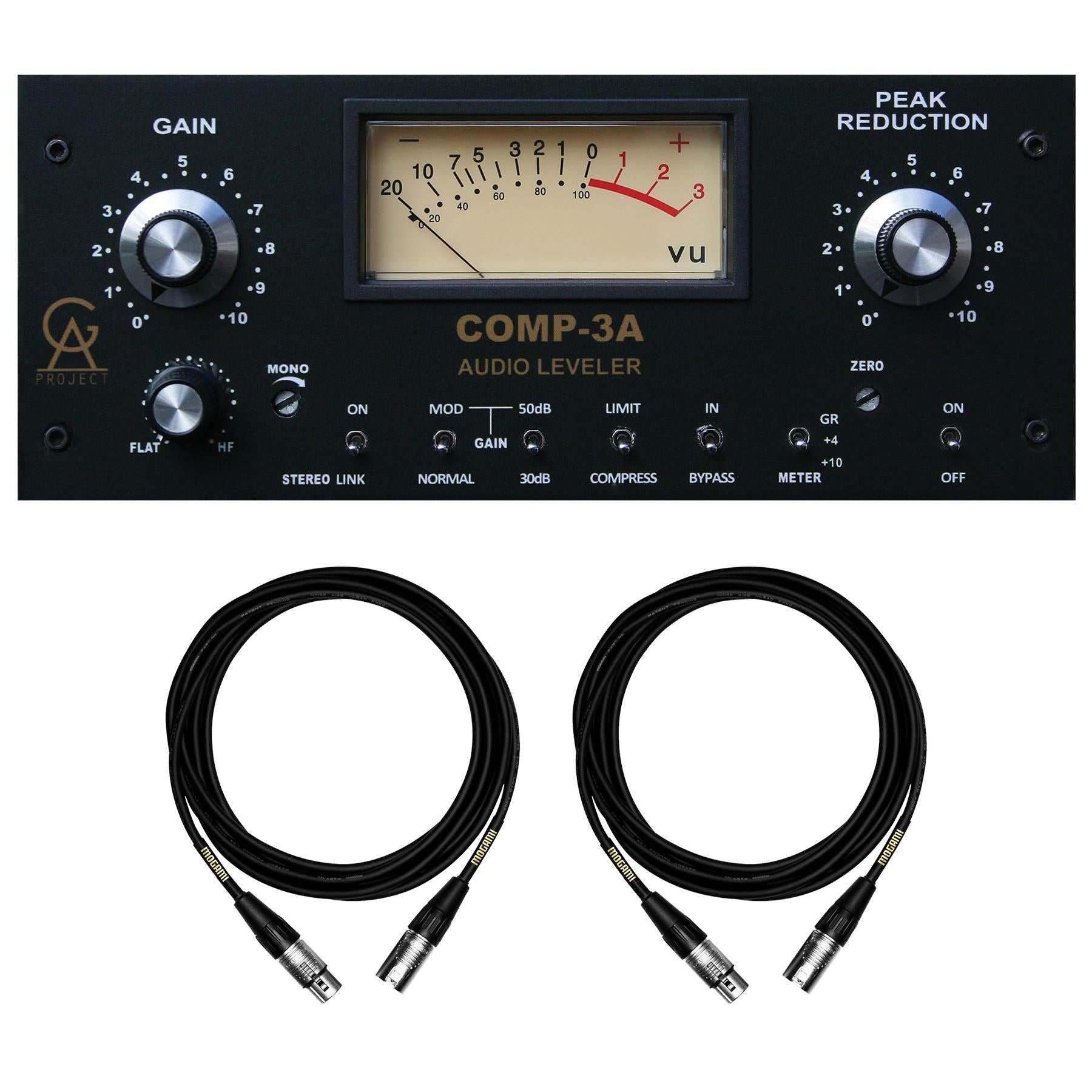 Golden Age Project COMP-3A Compressor w/ 2 15-foot XLR Mogami