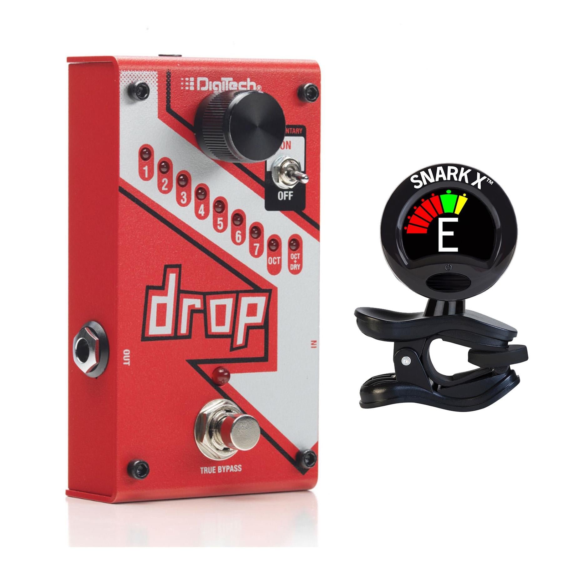 Digitech The Drop Polyphonic Drop Tune Pedal Bundle with Snark X