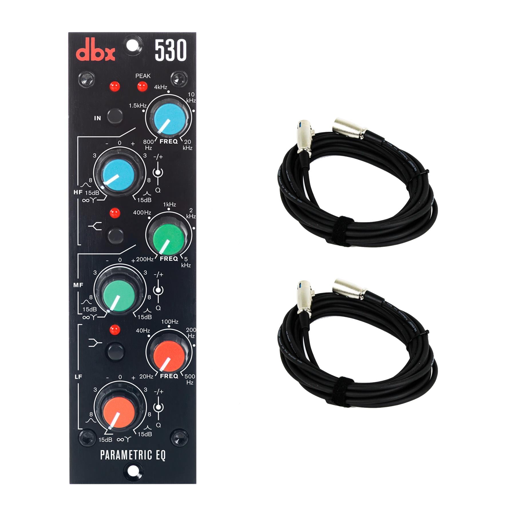 DBX 530 500-Series Parametric Equalizer Bundle with 2 20-foot XLR Cables