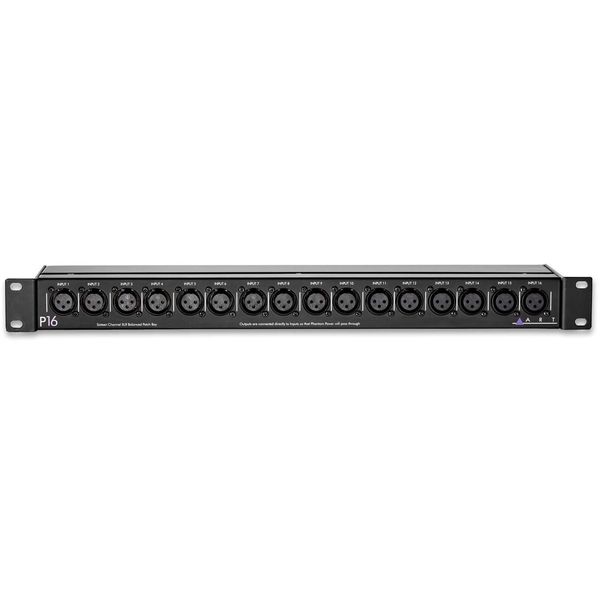 ART P16 16-Point XLR Balanced Patchbay bundle with Rack Screws