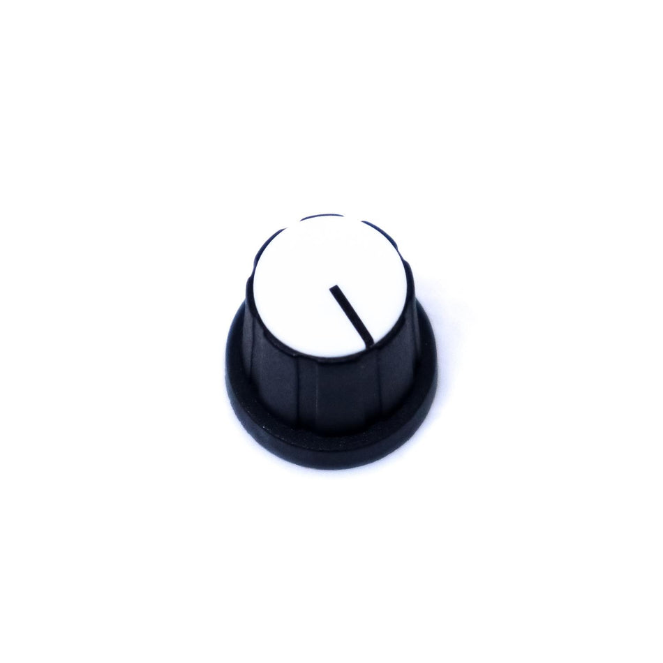 PixelGear Black D-Shaft Knob with White Cap for Lexicon PCM 1, PCM42