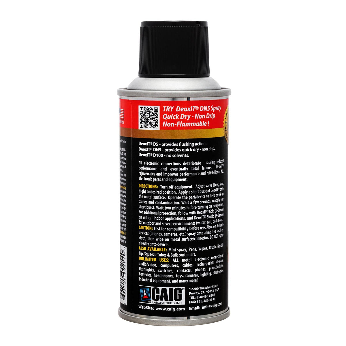 CAIG Laboratories DeoxIT D5 Contact Cleaner 5% Solution and F5 Fader Lubricant