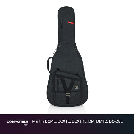 Gator Black Jumbo Gig Bag fits Martin DCME, DCX1E, DCX1KE, DM, DM12, DC-28E