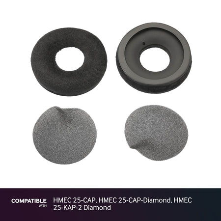 Sennheiser Velour Ear Pads for HMEC 25-CAP, HMEC 25-CAP-Diamond, HMEC 25-KAP-2 Diamond