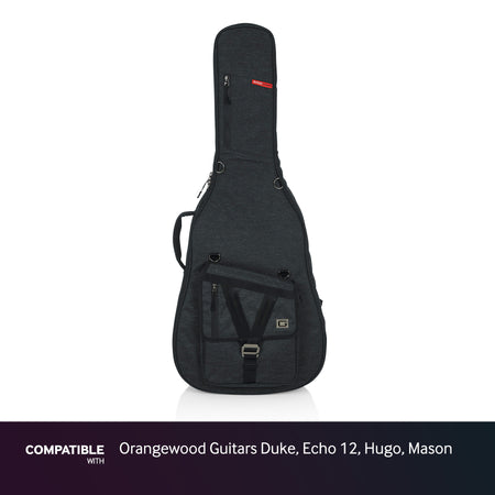 Gator Black Jumbo Gig Bag fits Orangewood Guitars Duke, Echo 12, Hugo, Mason