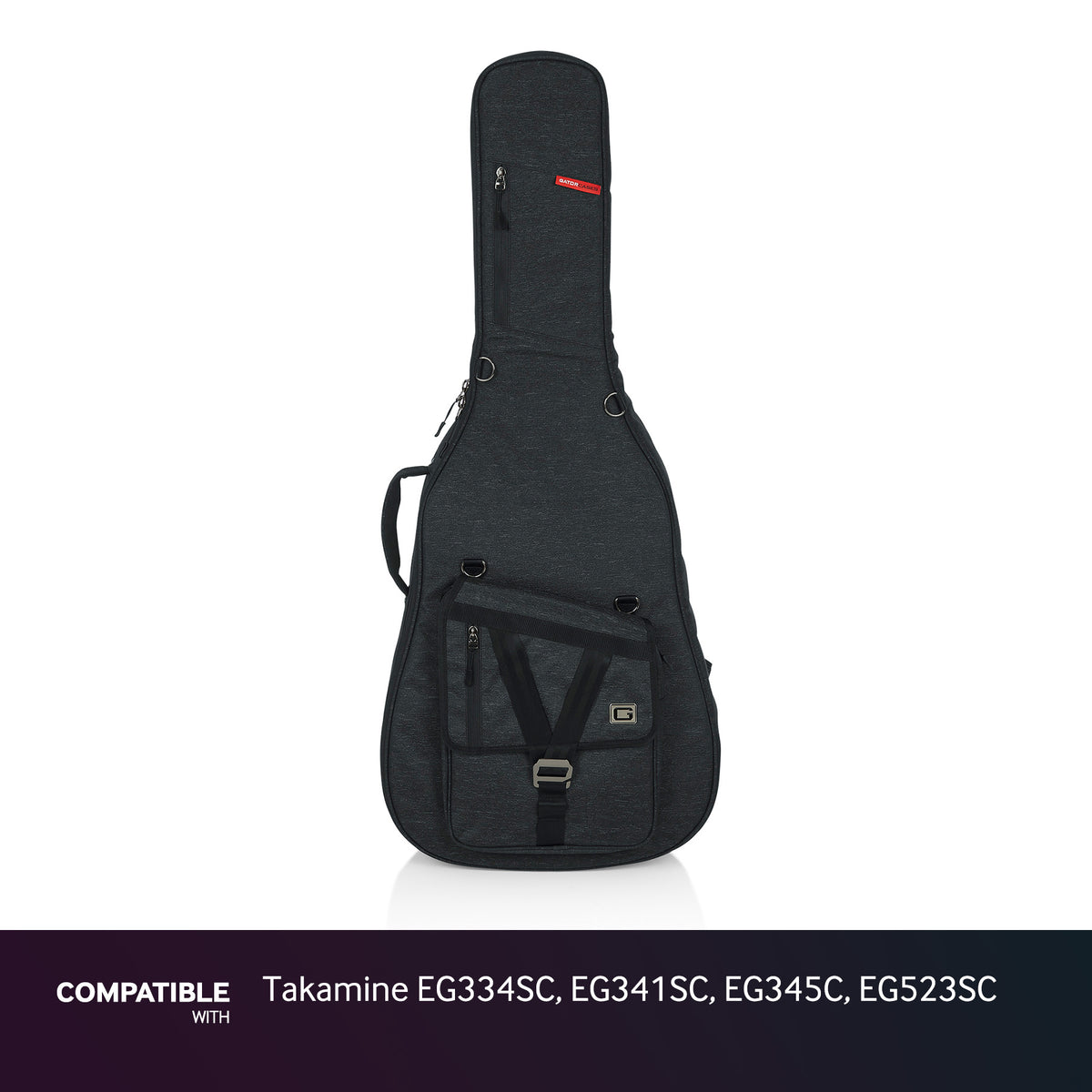 Gator Black Jumbo Gig Bag fits Takamine EG334SC, EG341SC, EG345C, EG523SC