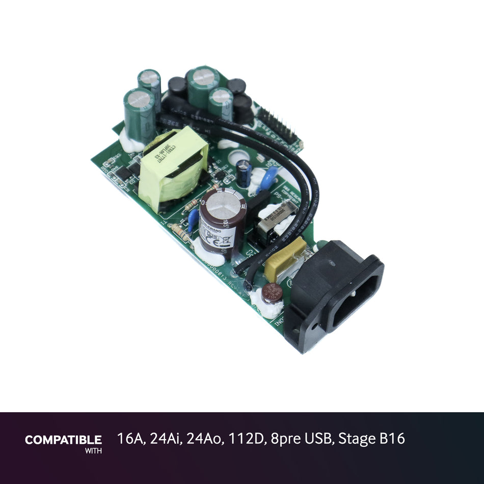 MOTU Internal Power Supply for 16A, 24Ai, 24Ao, 112D, 8pre USB, Stage B16