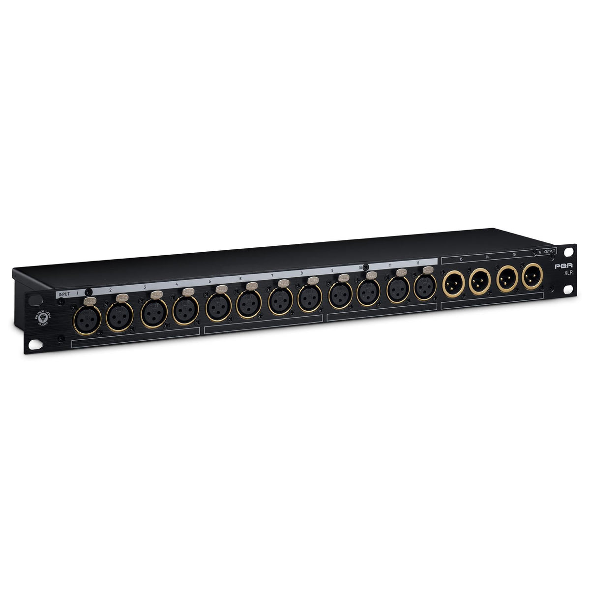 Black Lion PBR XLR 16-Point Gold Plated Patchbay bundle with Rack Screws