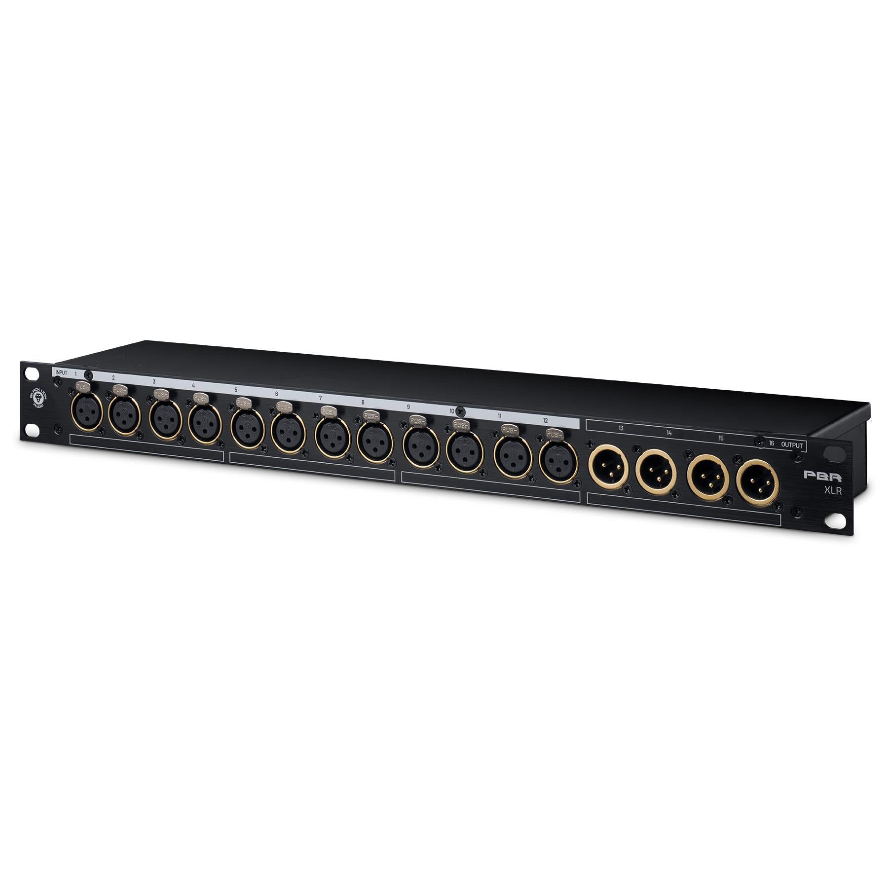 Black Lion PBR XLR 16-Point Gold Plated Patchbay bundle with Rack Screws