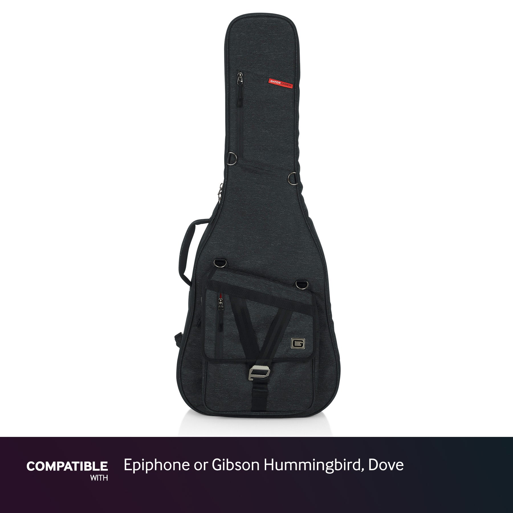 Gator Black Gig Bag fits Epiphone or Gibson Hummingbird, Dove