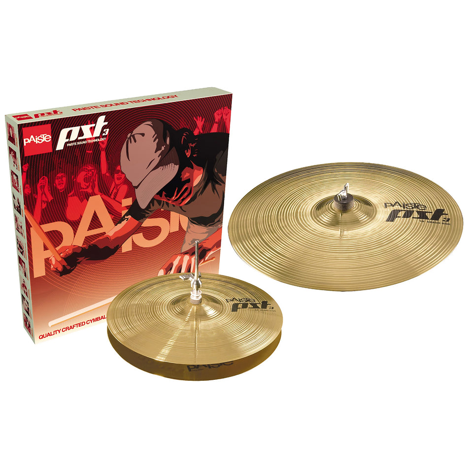 Paiste Cymbals PST 3 Essential Cymbal Set (14-inch Hi-Hat, 18-inch Crash Ride)