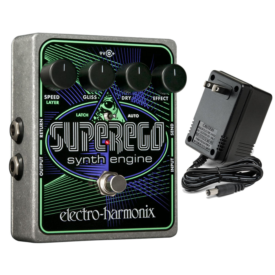 Electro-Harmonix Superego Synth Engine Effects Pedal w/ Power Adapter EHX FX