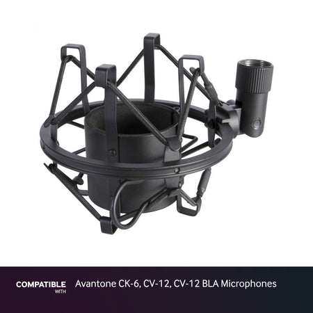 Black Shock Mount fits Avantone CK-6, CV-12, CV-12 BLA Microphones