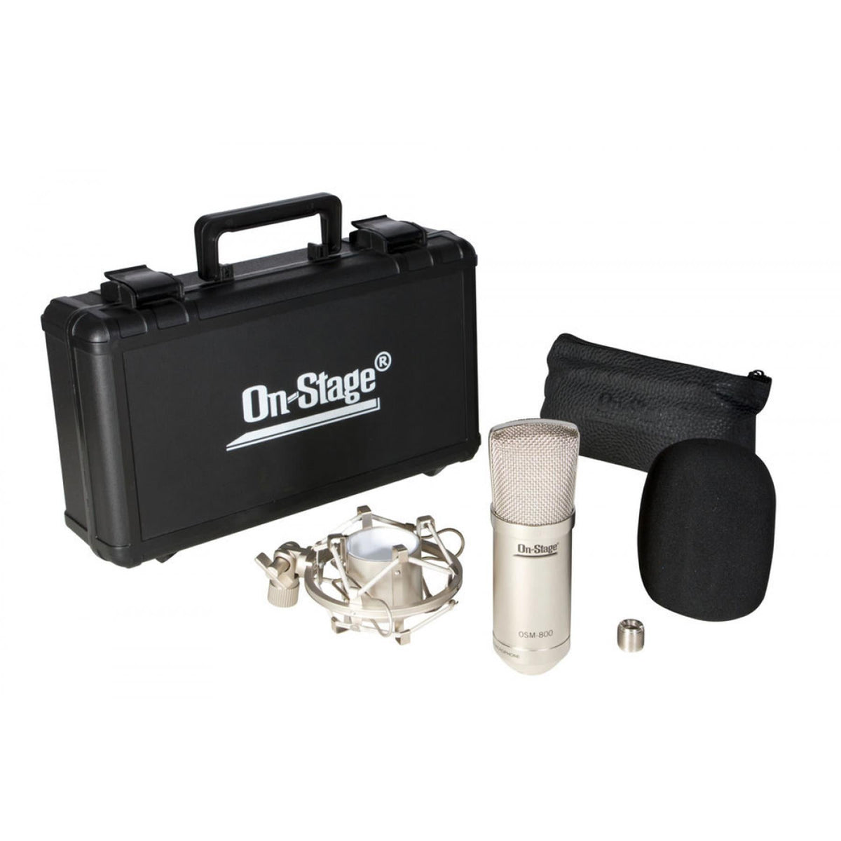 On-Stage AS800 Studio Condenser Microphone bundle with XLR Microphone Cable