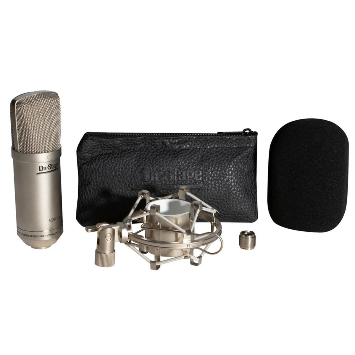 On-Stage AS800 Studio Condenser Microphone bundle with XLR Microphone Cable