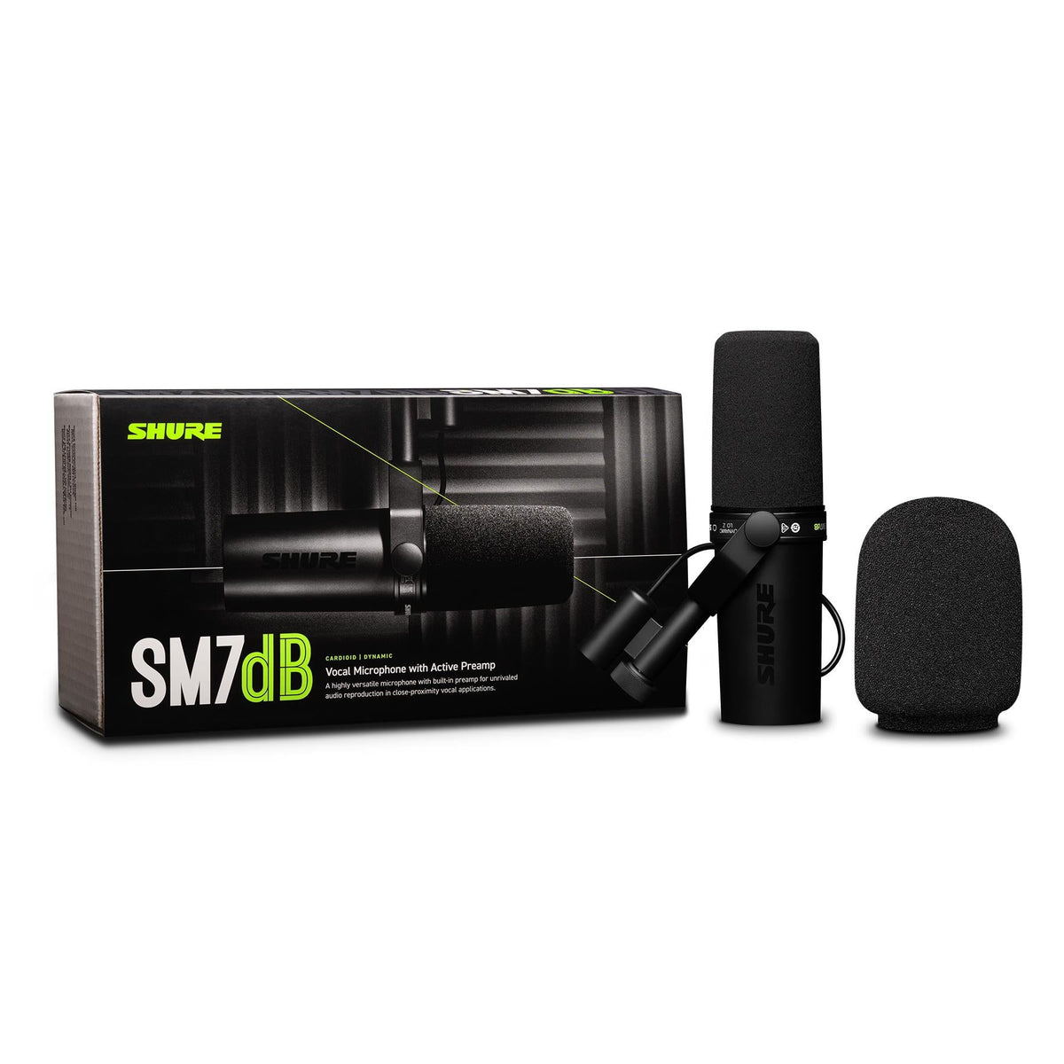 Shure SM7dB Microphone Bundle with 15-foot Mogami Gold Studio XLR Cable