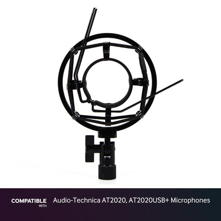 Black Shock Mount fits Audio-Technica AT2020, AT2020USB+ Microphones