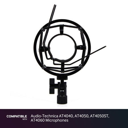 Black Shock Mount fits Audio-Technica AT4040, AT4050, AT4050ST, AT4060 Microphones