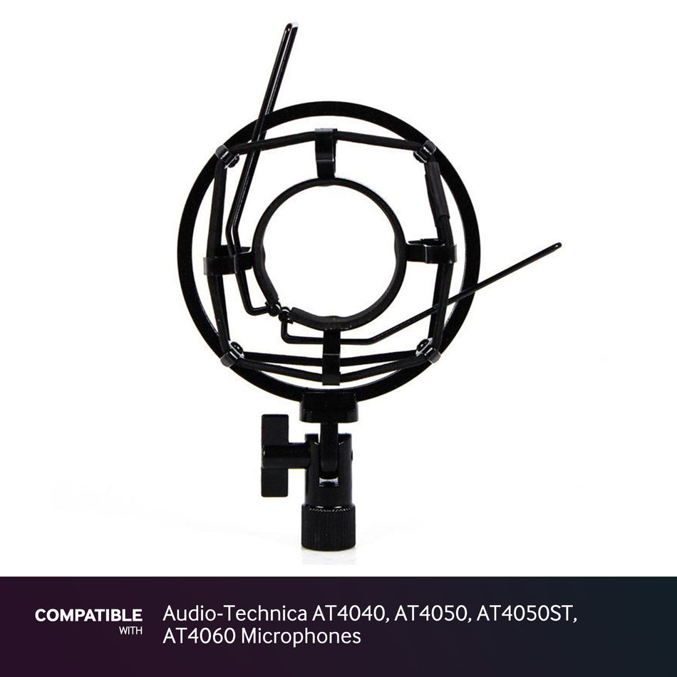 Black Shock Mount fits Audio-Technica AT4040, AT4050, AT4050ST, AT4060 Microphones