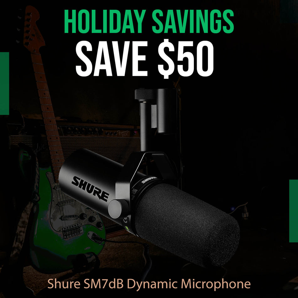 Shure SM7dB Active Dynamic Cardioid Vocal Microphone with Built-in Preamp