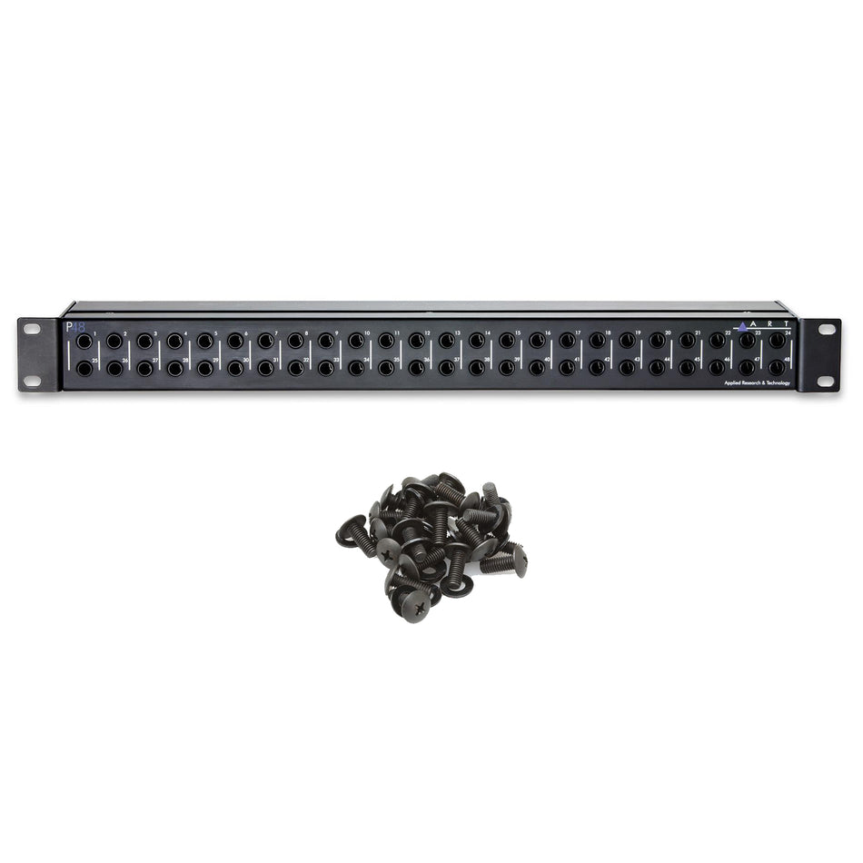 ART P48 48-Point TRS Balanced Patchbay bundle with Rack Screws