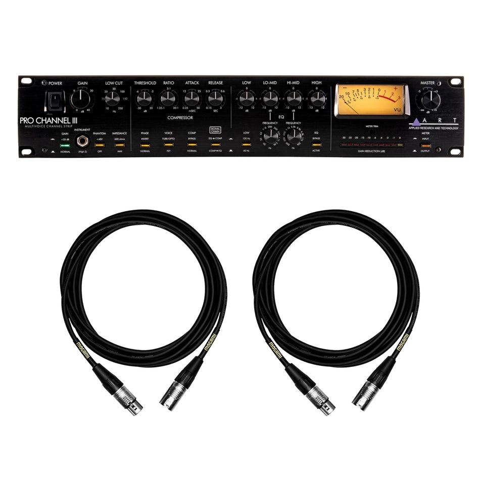 ART Pro Channel III Multivoice Channel Strip Bundle with Mogami XLR Cables