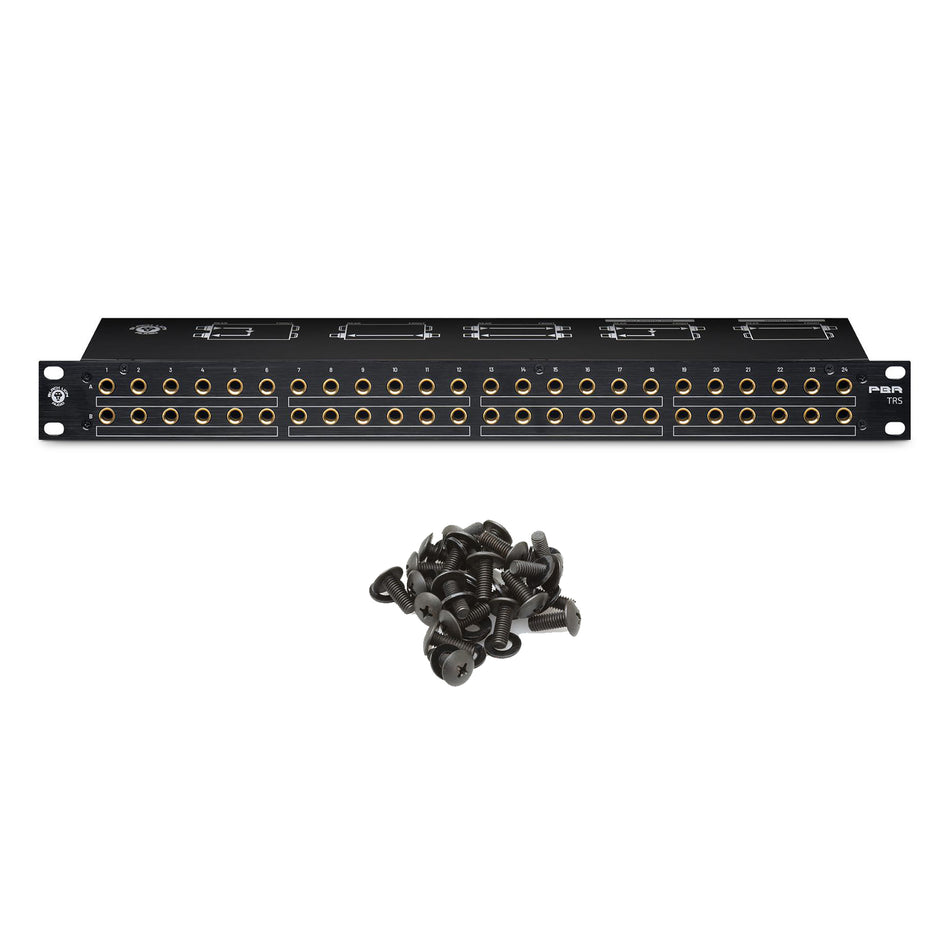 Black Lion Audio PBR TRS 48-Point Gold Patchba bundle with Rack Screws