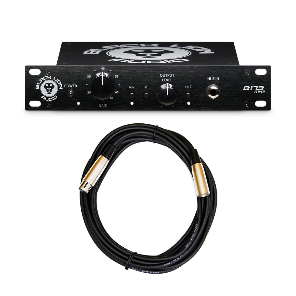 Black Lion Audio B173 MK2 Microphone Preamp Bundle with XLR Microphone Cable