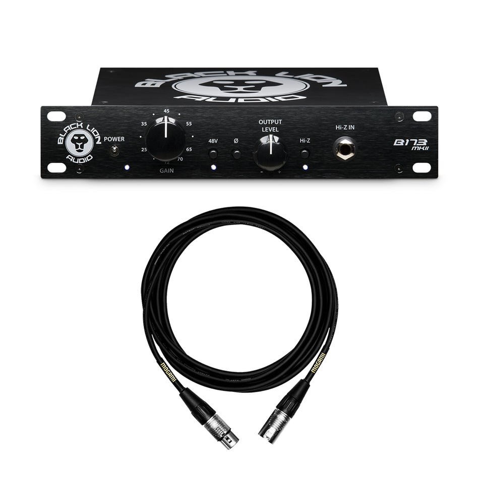 Black Lion Audio B173 MK2 Microphone Preamp Bundle with Mogami XLR Cable