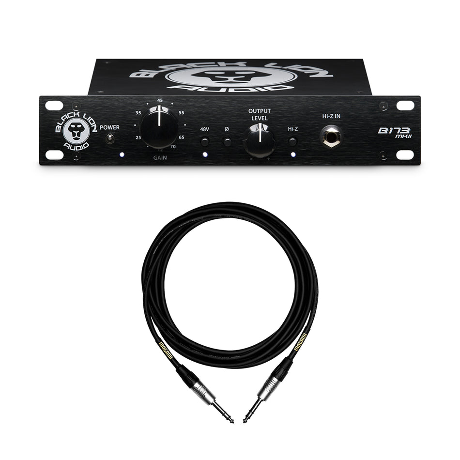 Black Lion Audio B173 MK2 Microphone Preamp Bundle with Mogami TRS Cable