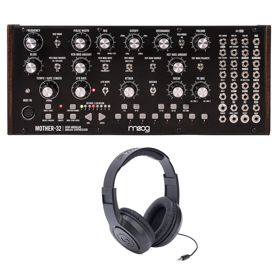 Moog Mother-32 Synthesizer Bundle with Samson SR350 Headphones