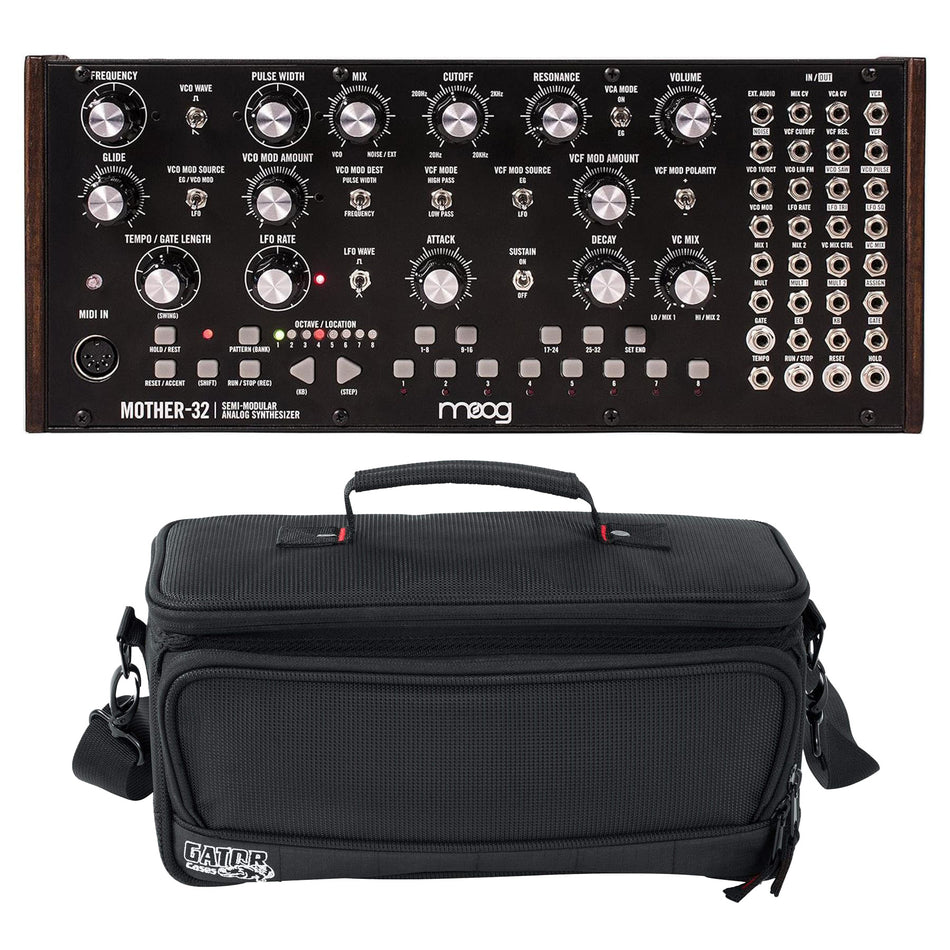 Moog Mother-32 Synthesizer Bundle with Gator Cases G-MIXERBAG-1306 Case