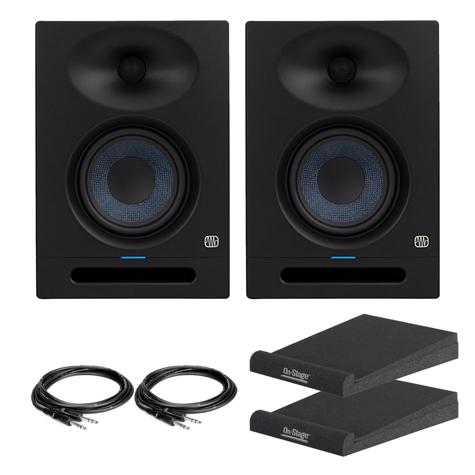 PreSonus Eris Studio 5 Studio Monitors Bundle with TRS Cables & Isolation Pads