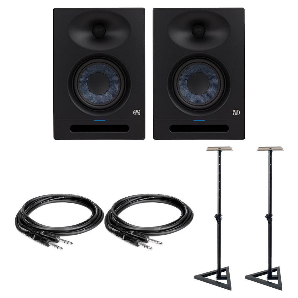 PreSonus Eris Studio 5 Studio Monitors Bundle with TRS Cables & Floor Stands