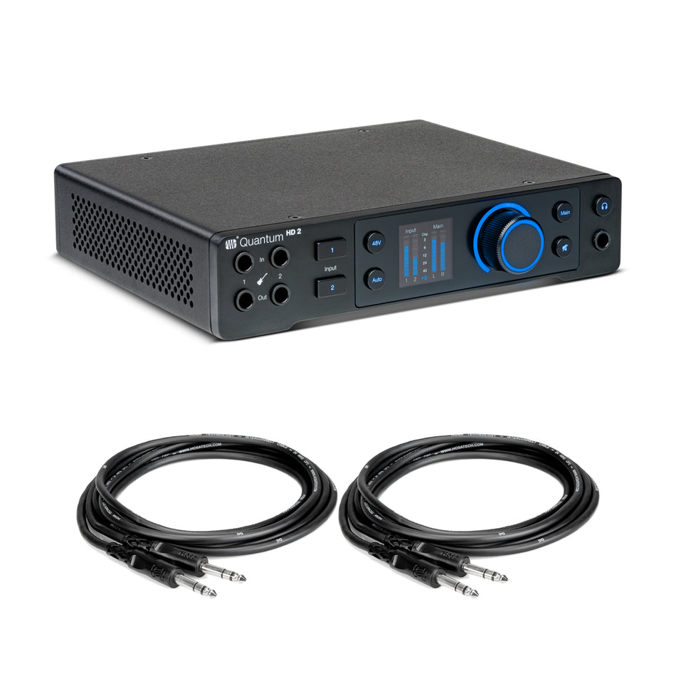 PreSonus Quantum HD 2 Audio Interface Bundle with (2) TRS Cables