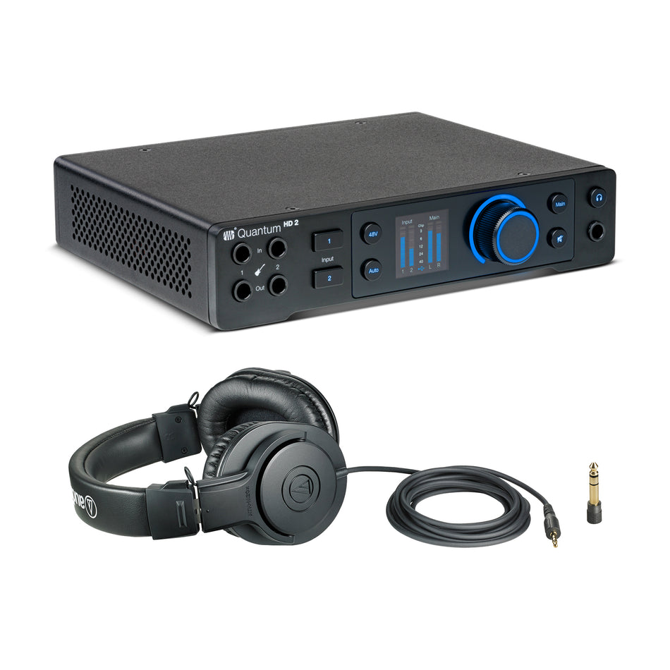 PreSonus Quantum HD 2 Audio Interface Bundle with Audio-Technica ATH-M20x Headphones