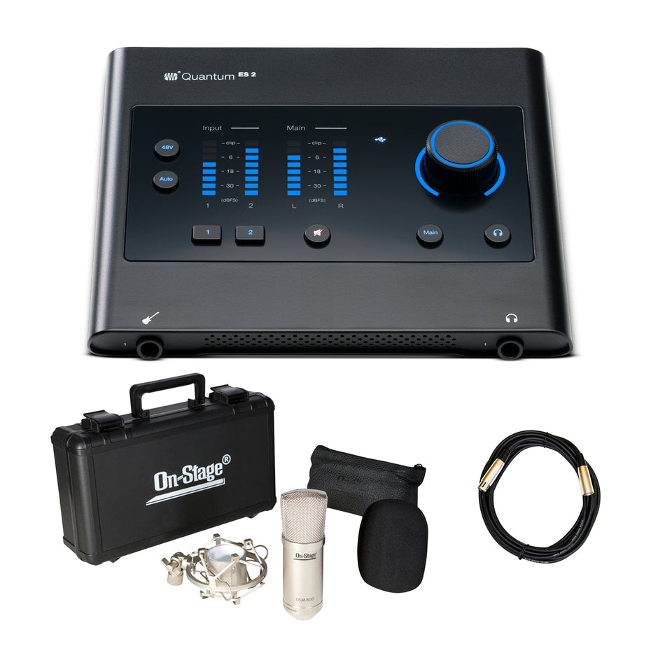 PreSonus Quantum ES 2 Audio Interface Bundle with Condenser Microphone & Cable