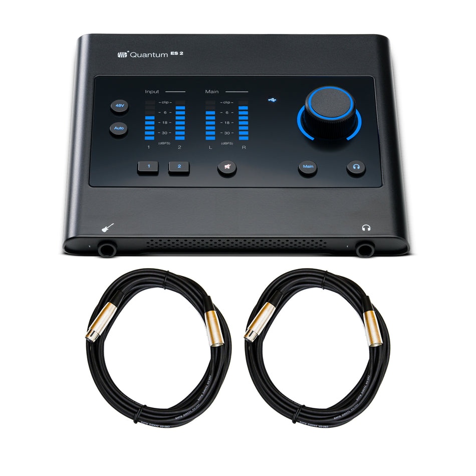 PreSonus Quantum ES 2 Audio Interface Bundle with (2) XLR Cables