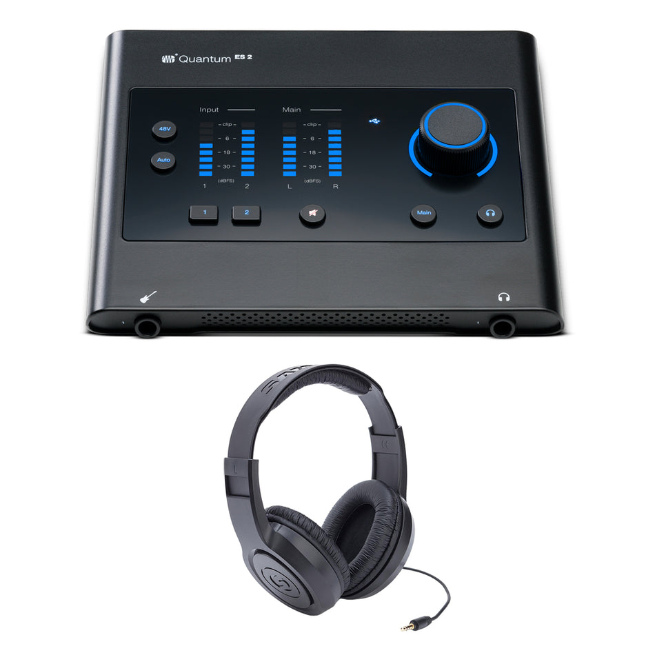 PreSonus Quantum ES 2 Audio Interface Bundle with Samson SR350 Headphones