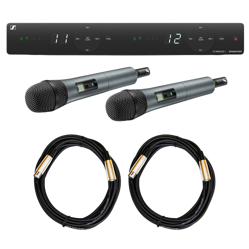 Sennheiser XSW 1-835 Dual-A Handheld Wireless Bundle with XLR Cables