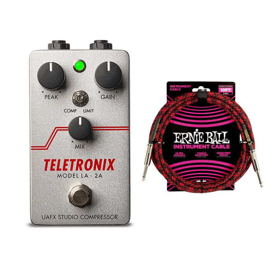 Universal Audio UAFX Teletronix LA-2A Pedal Bundle with Ernie Ball Guitar Cable