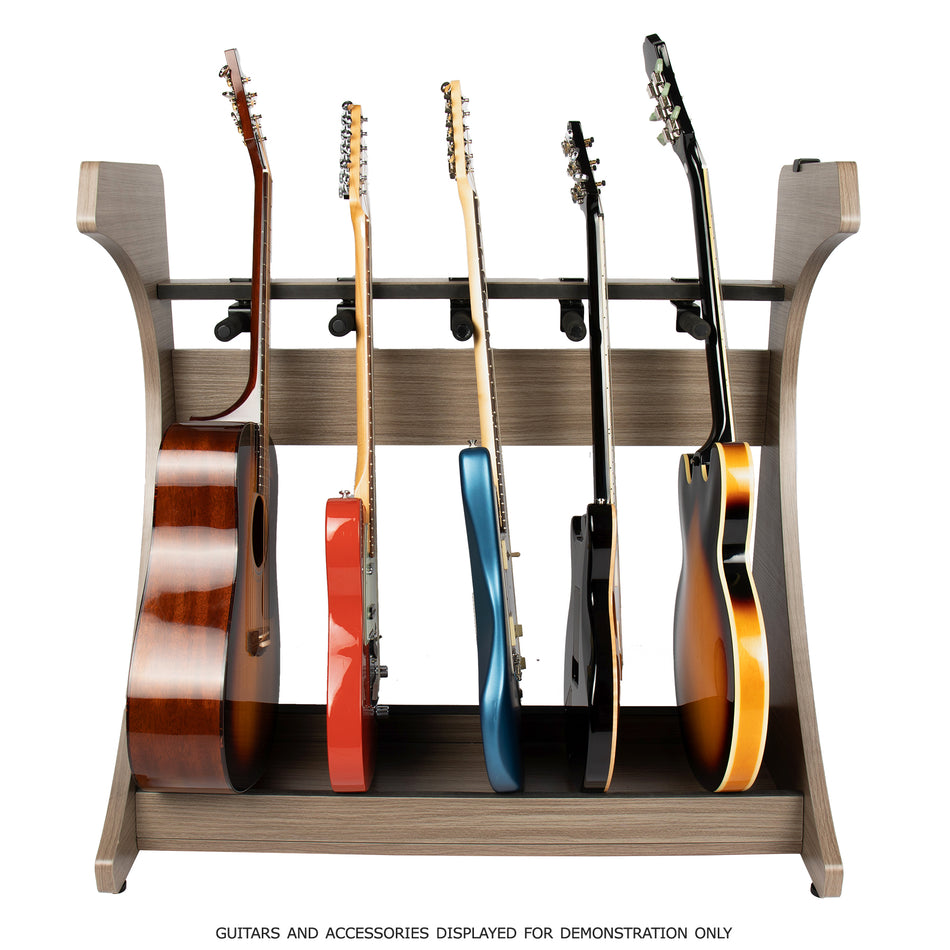 Gator Frameworks Elite Series 5-Space Guitar & Instrument Rack, Driftwood Grey