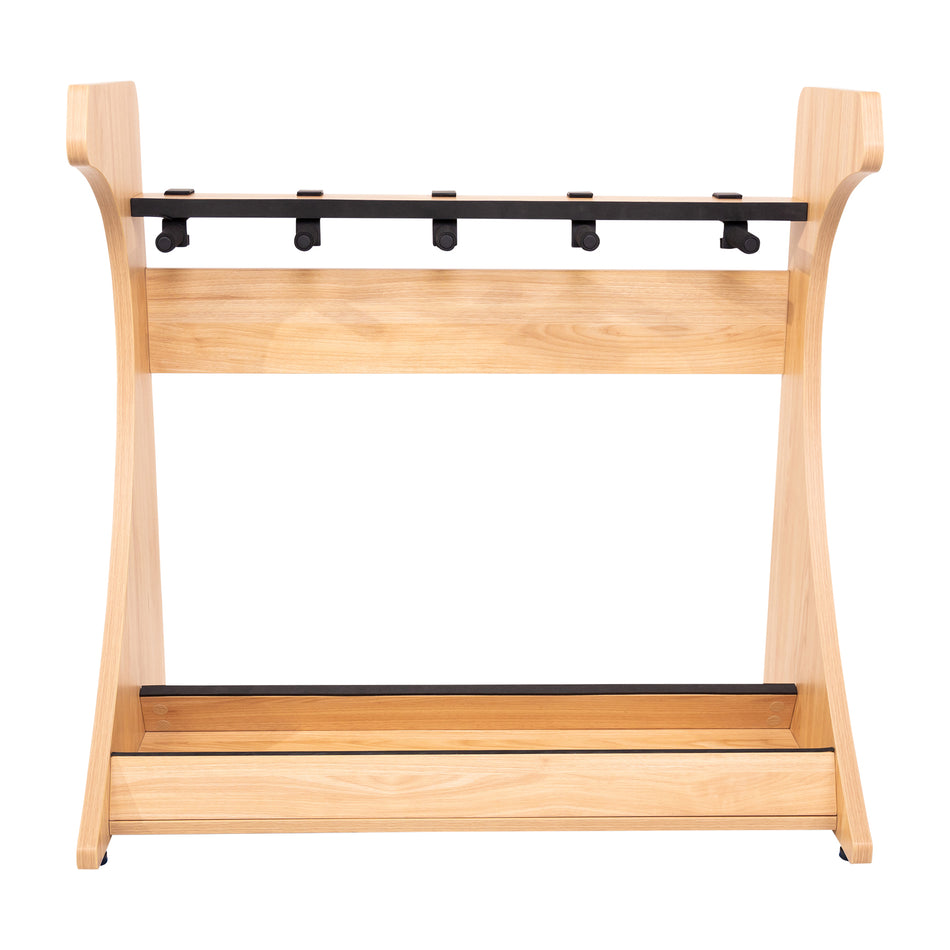 Gator Frameworks Elite Series 5-Space Guitar & Instrument Rack, Natural Maple Matte