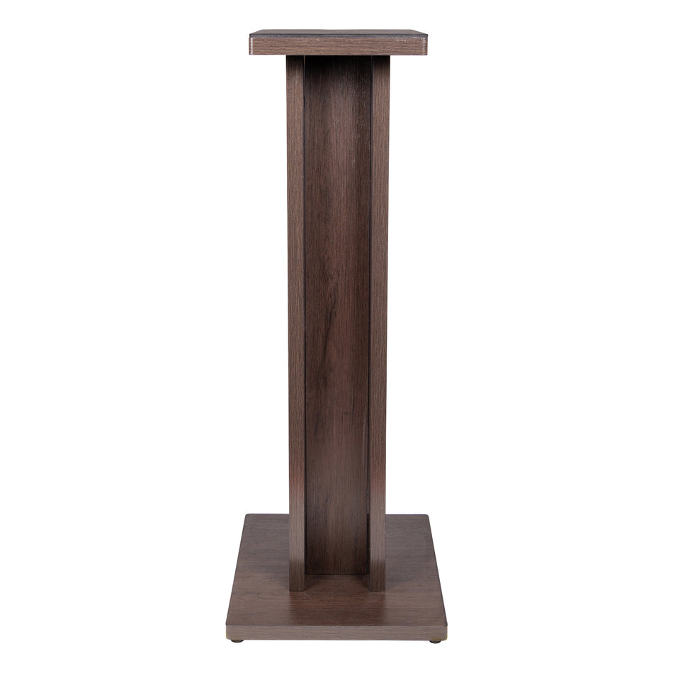 Gator Frameworks Elite Series Pair of Floor-Standing Studio Monitor Speaker Stands, Dark Walnut Brown