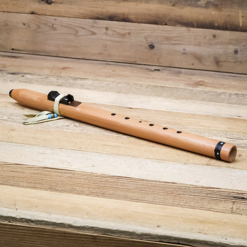 Hawk Native American Style Decorated Backpacker Flute in G Minor Eastern White Cedar