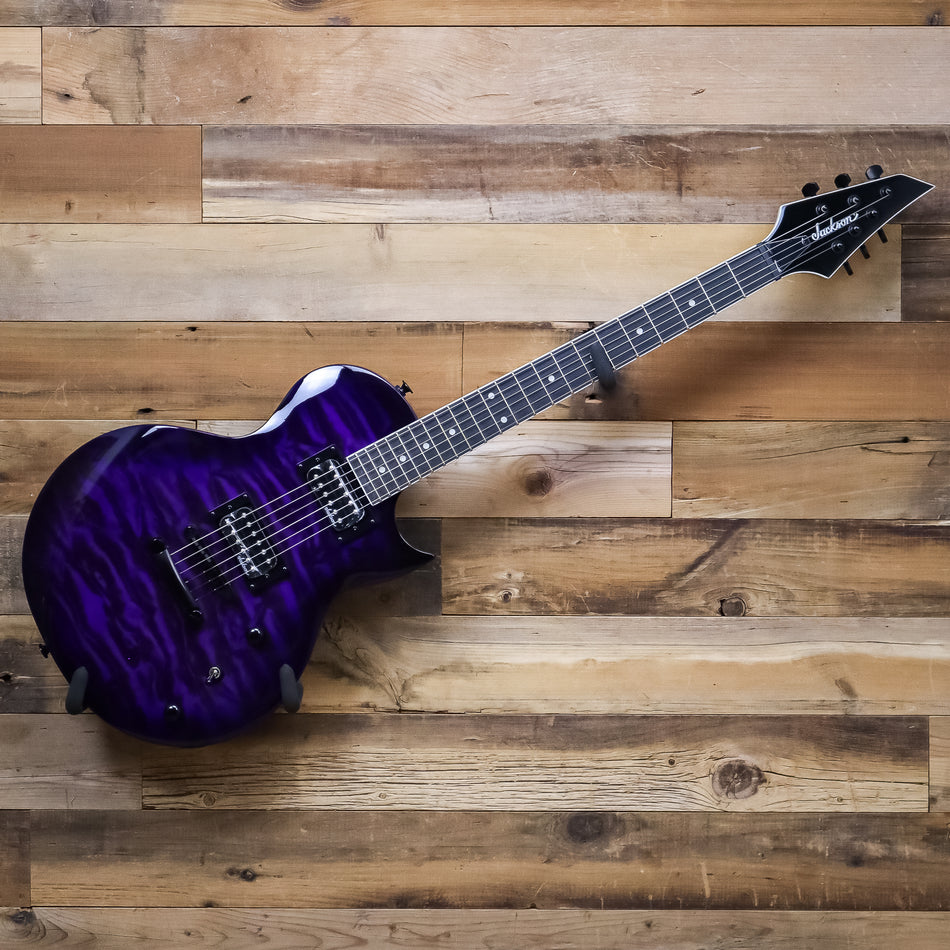 Open Box Jackson JS Series Monarkh SC JS22Q Electric Guitar, Transparent Purple Burst