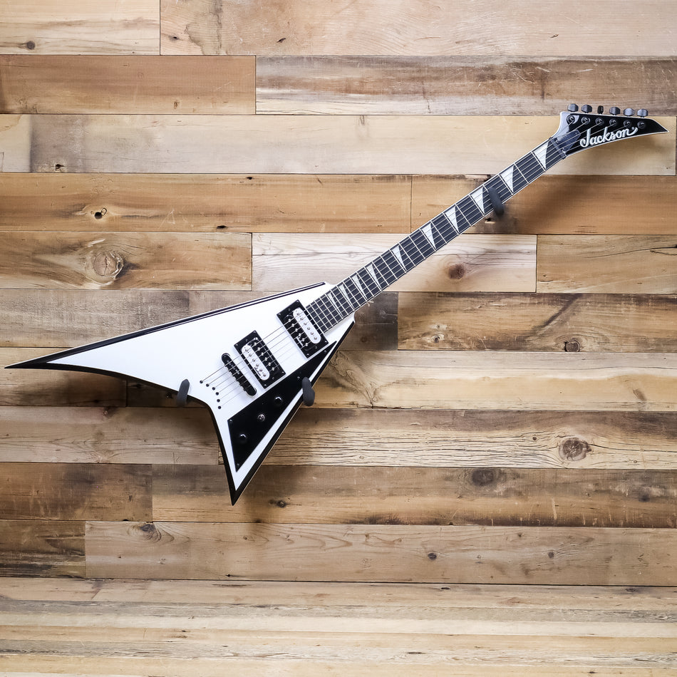 Open Box Jackson JS Series Rhoads JS32T Electric Guitar, White with Black Bevels