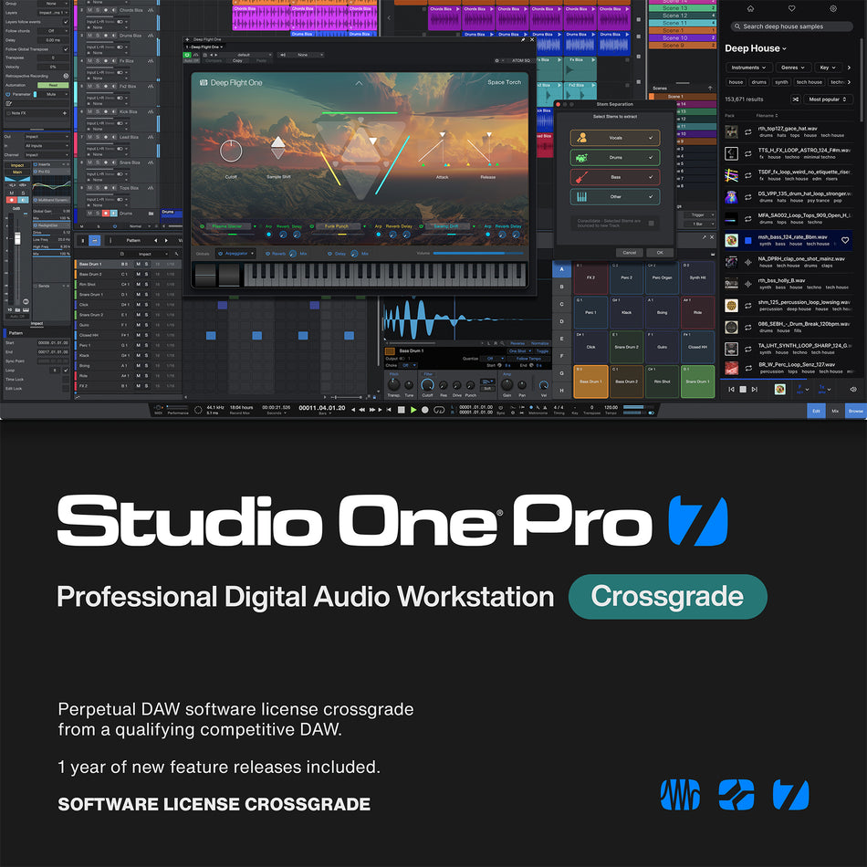 PreSonus Studio One Pro 7 Crossgrade, Perpetual License - Digital Download