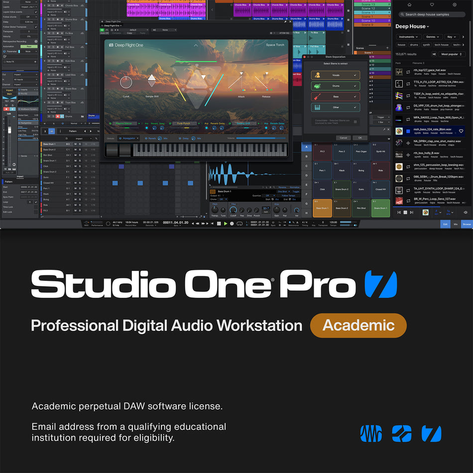 PreSonus Studio One Pro 7 Academic, Perpetual License - Digital Download